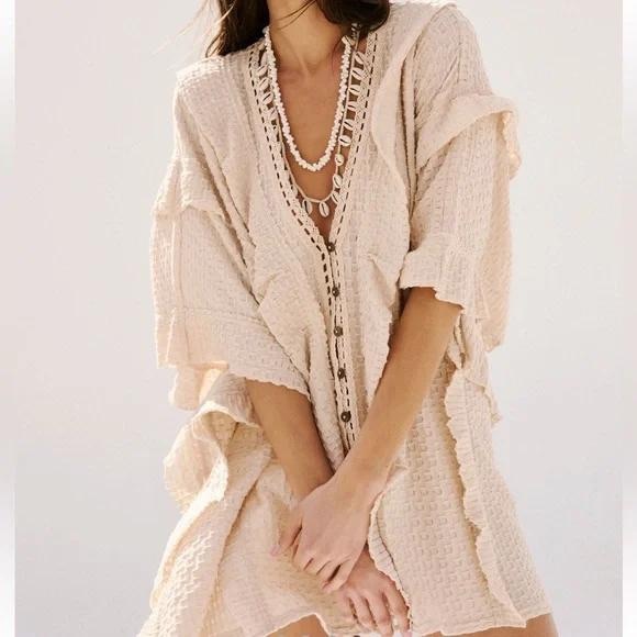 Elegant Cream Beach Cover-Up